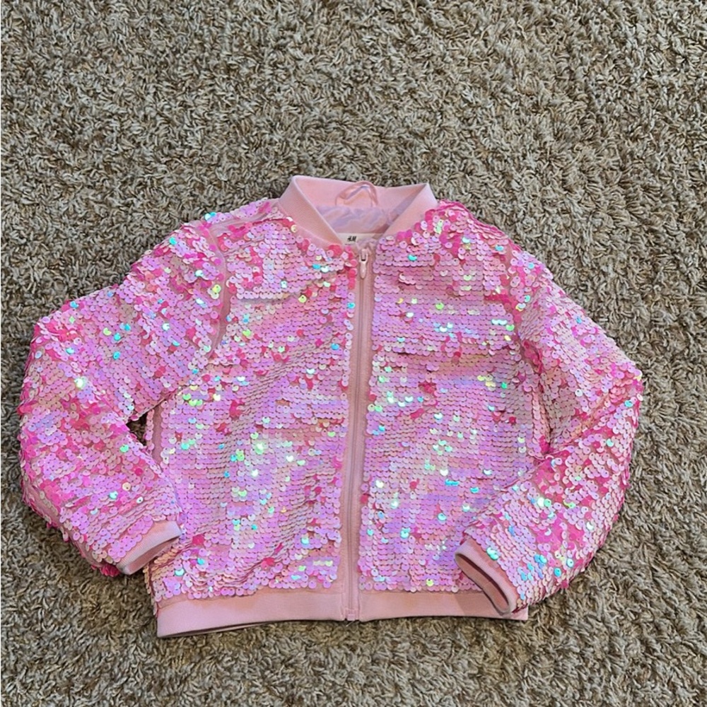 H&M Light Pink Sequin Jacket